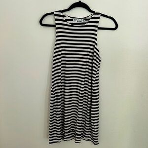Fighting Eel Dress Anna Size Small charcoal stripe